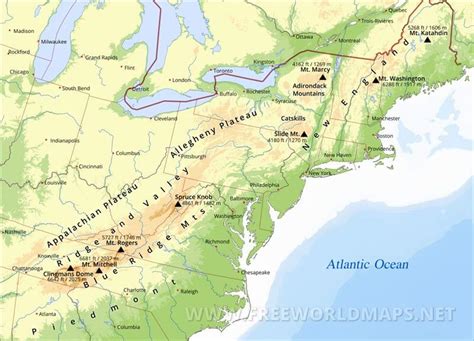 Appalachian Mountains On A Map